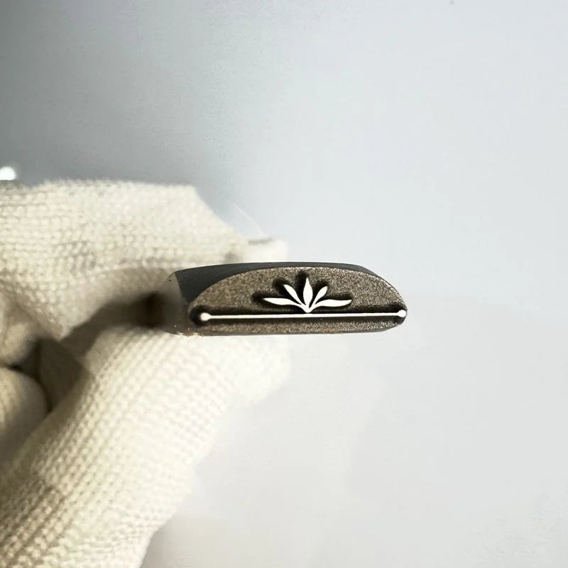 Sellos de joyería con patrón, de acero, troqueles de grabado para pulsera de oro y plata.