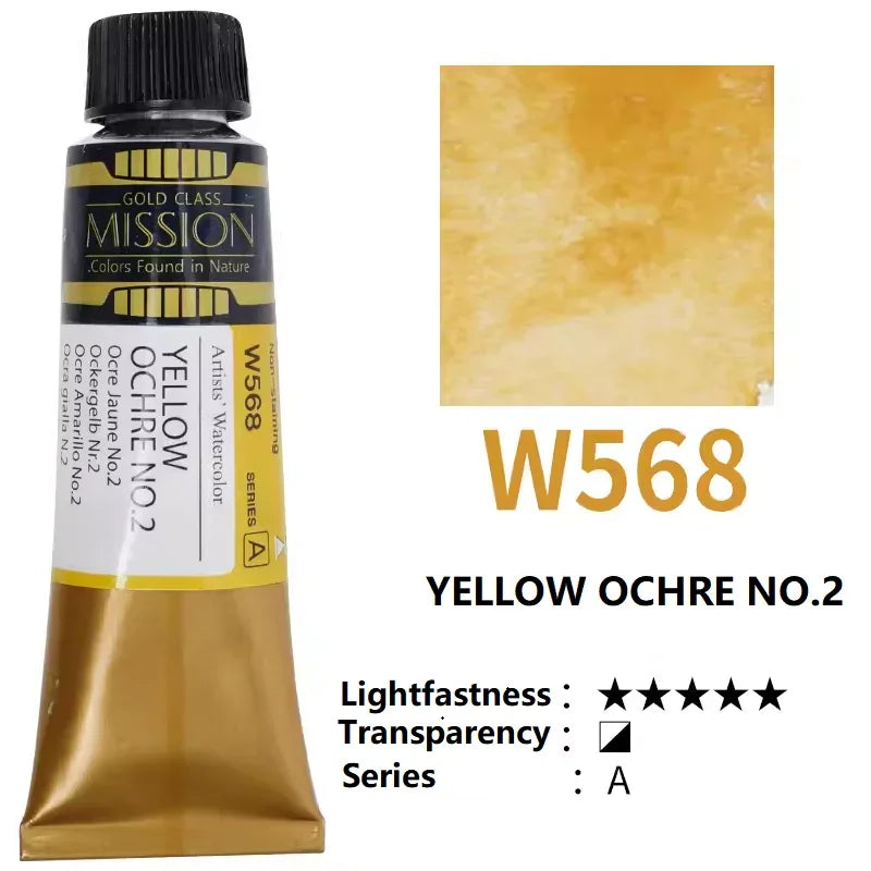 Mijello Mission Gold-acuarela de alta concentración, planta Natural,  tubos de 15ml