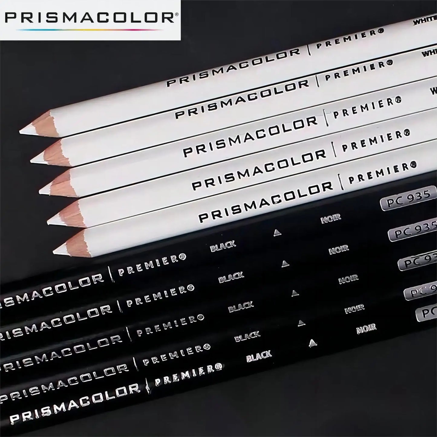 5 unidades PRISMACOLOR Premier lápiz de color de núcleo suave arte profesional negro blanco PC935 PC938