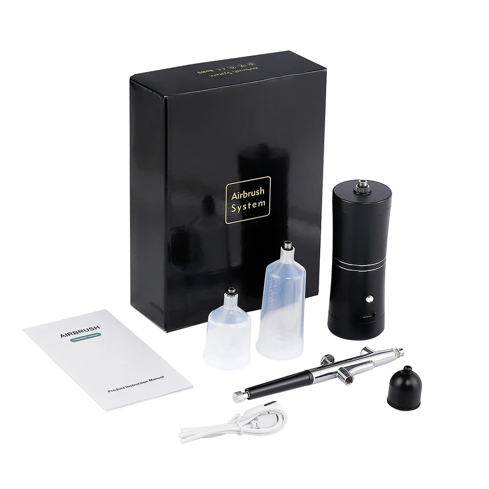 Aerógrafo portátil superior de 0,3mm con tubo de aire de 150cm, pulverizador de pintura para arte, pastelería, maquillaje, decoración de uñas, etc
