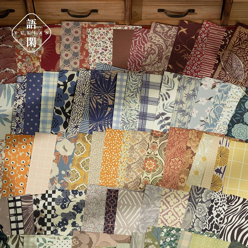 60 uds. de patrones florales artísticos, retro, creatividad hecha a mano