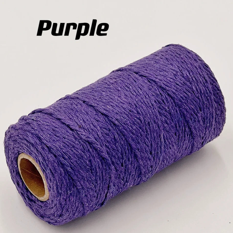Cuerda de macramé de 2mm, hilo de yute suave, cuerda trenzada de colores para manualidades