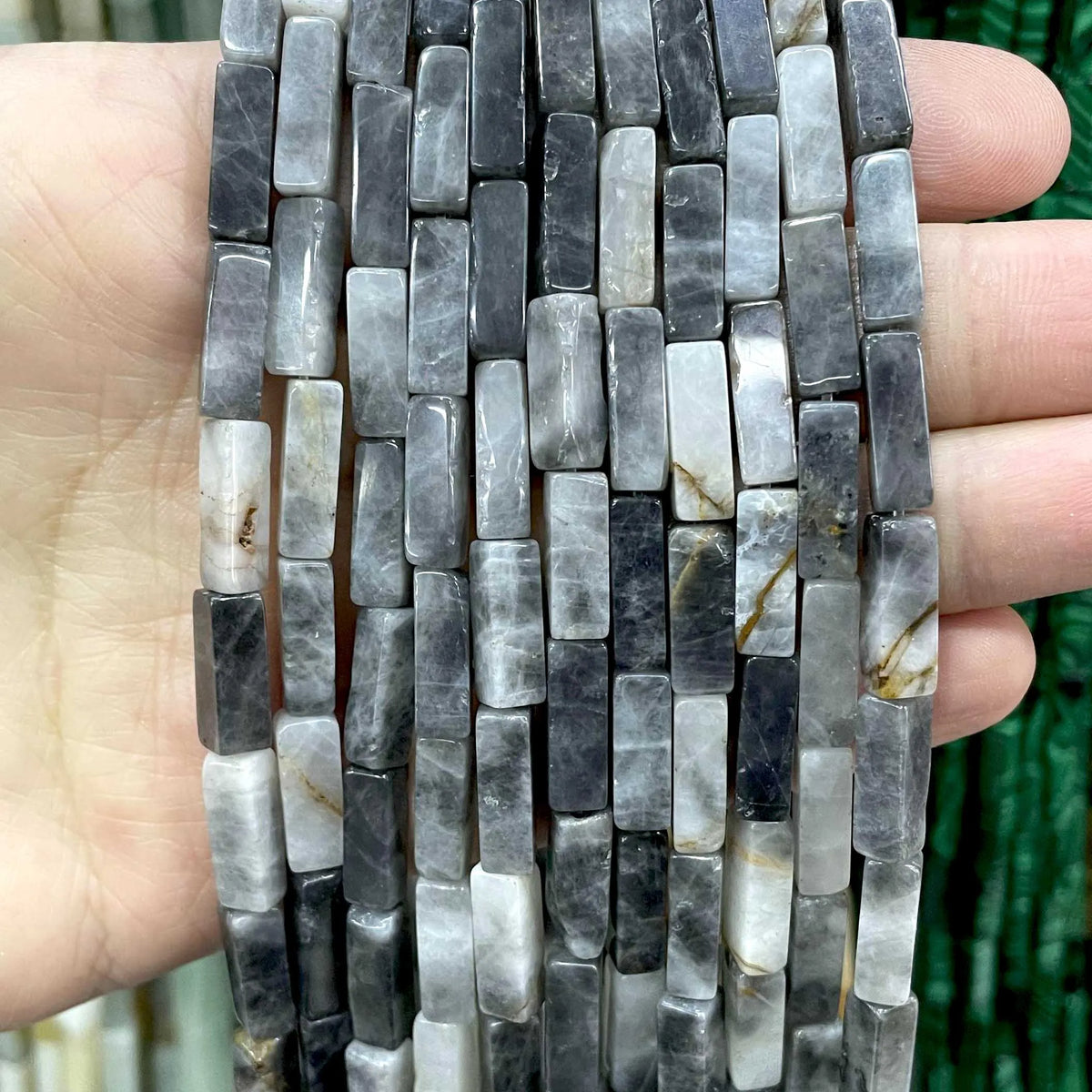 4*13MM piedra Natural cuadrada Aventurina Ojo de Tigre ágatas cristal Jades