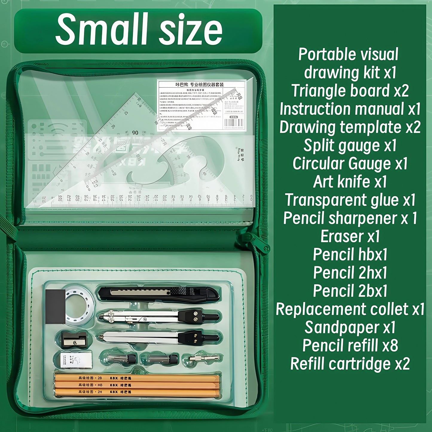 Juego de herramientas de dibujo avanzado, acero inoxidable, herramientas de precisión, CAD, medición multifuncional