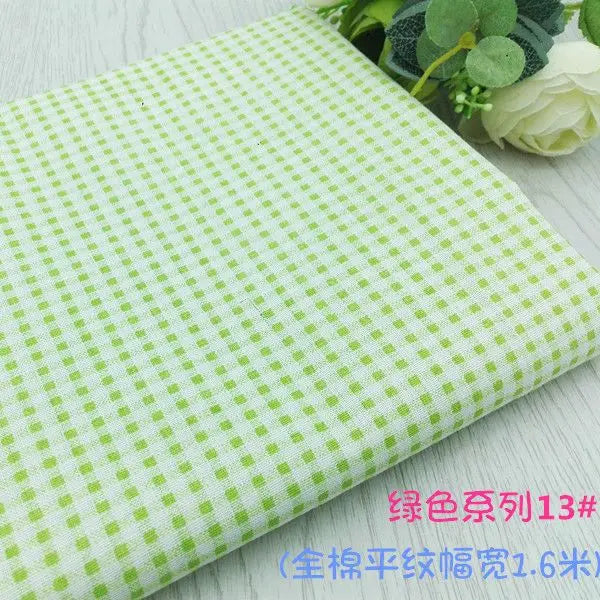 Tela estampada de algodón puro por metros, textil fino, transpirable, Verde
