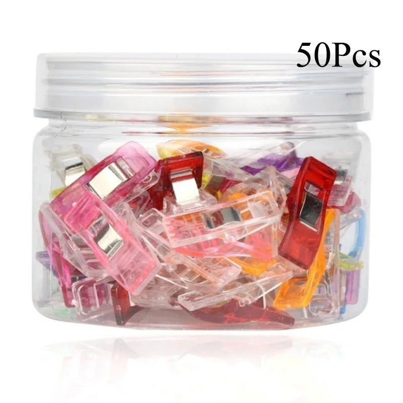 20/50/100 unidades de clips multiusos para coser, de plástico de colores