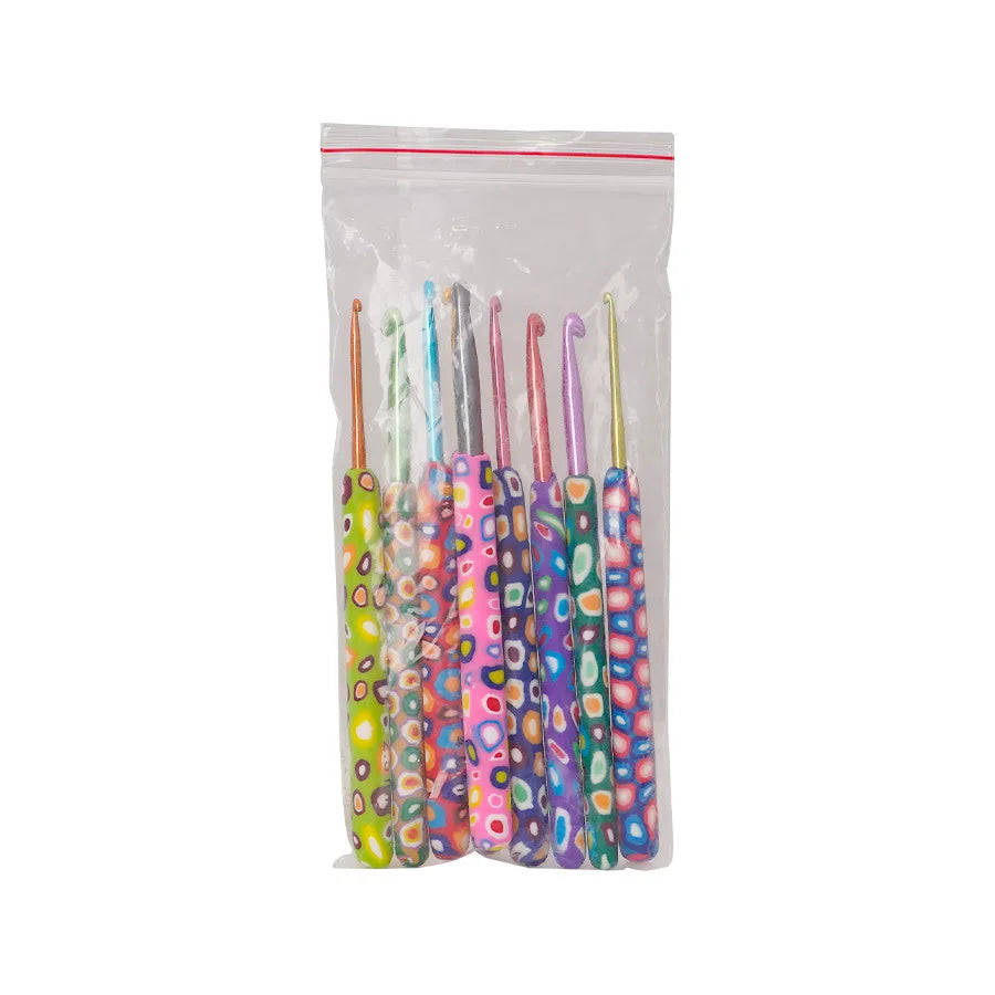 Juego de variados colores y estilos de crochet para tejer, de aluminio, con mango ergonómico