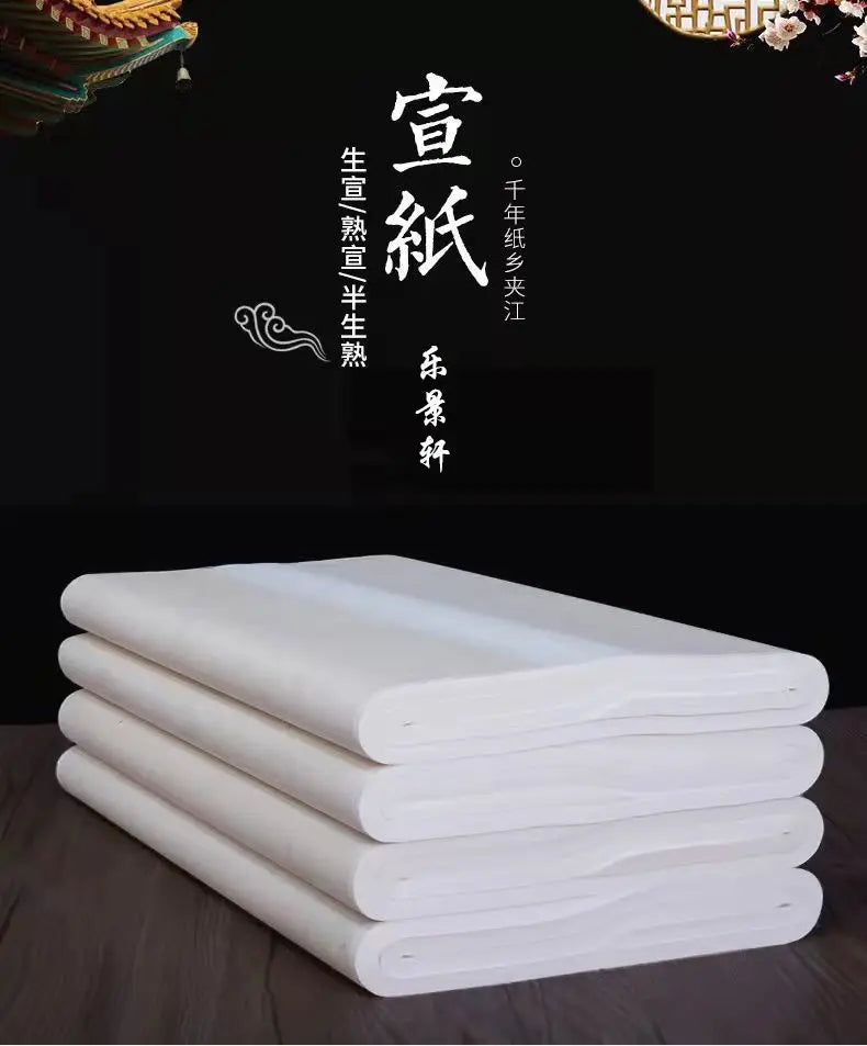 100 hojas de papel de arroz crudo, precio de fábrica, caligrafía gruesa,  de pintura china Xuan