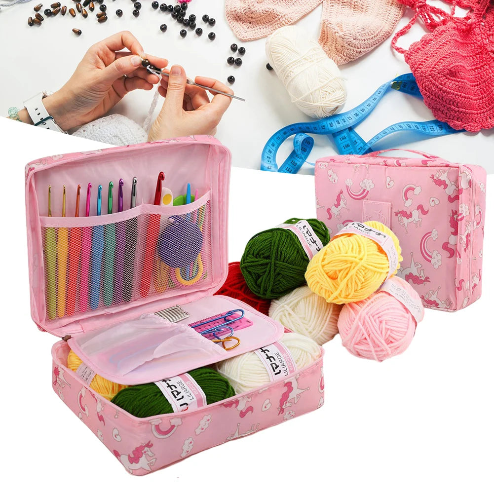 Kit de crochet con bolsa de almacenamiento