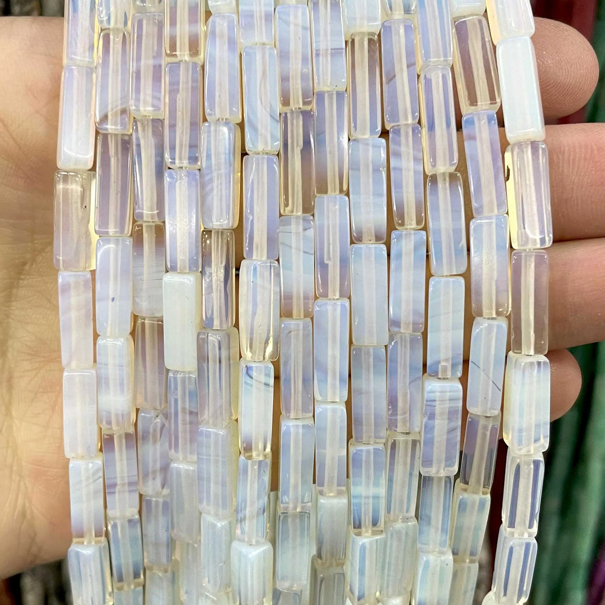 4*13MM piedra Natural cuadrada Aventurina Ojo de Tigre ágatas cristal Jades
