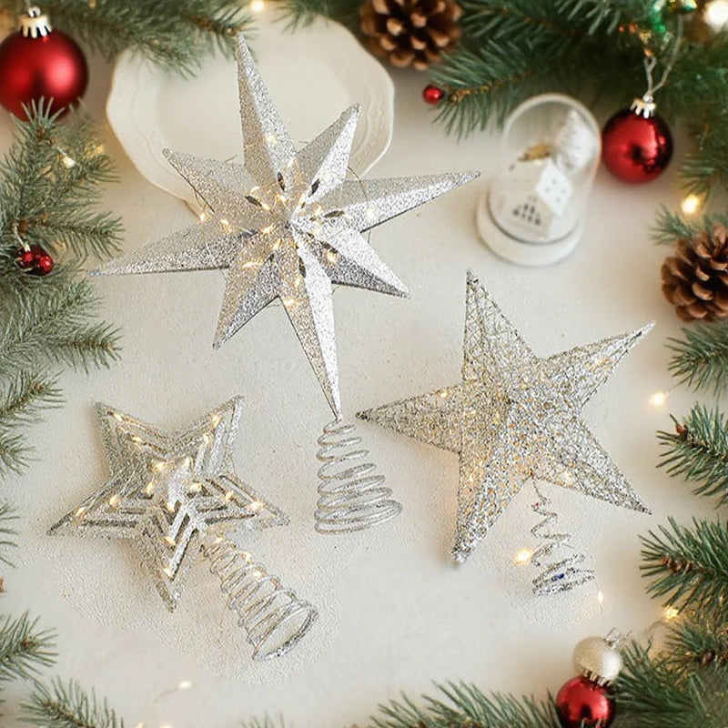 Estrella para árbol de Navidad, 10-20 cm