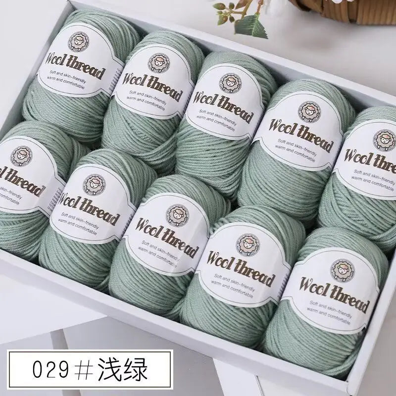 500 g/set (10 unidades de 50g) de  lana merino lisa