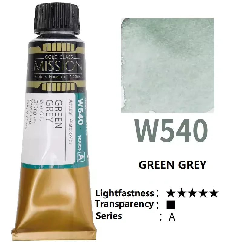 Mijello Mission Gold-acuarela de alta concentración, planta Natural,  tubos de 15ml