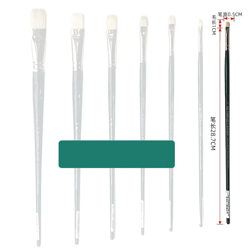 Juego de Pinceles para Óleo Winsor & Newton - Pinceles Planos y en Forma de Abanico, de Cerda de Cerdo