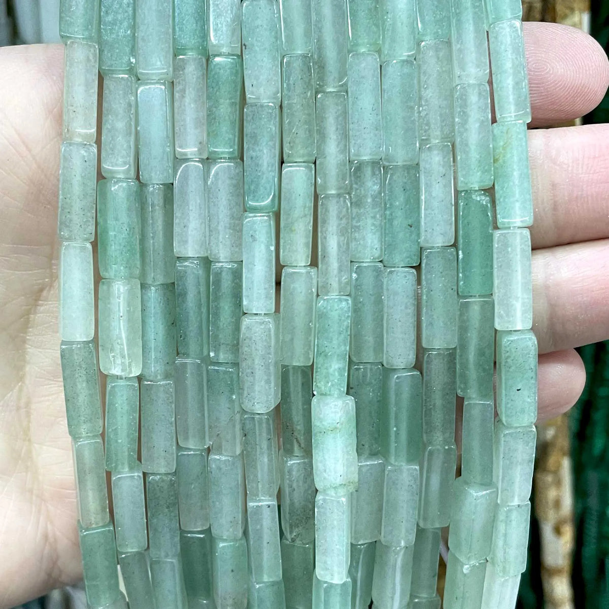 4*13MM piedra Natural cuadrada Aventurina Ojo de Tigre ágatas cristal Jades