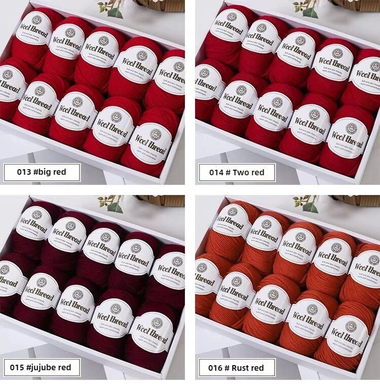 500 g/set (10 unidades de 50g) de  lana merino lisa