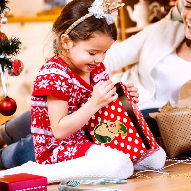 Stickers navideños redondas, 200 piezas, etiquetas de renos, de muñecos de nieve, de Papá Noel, etc