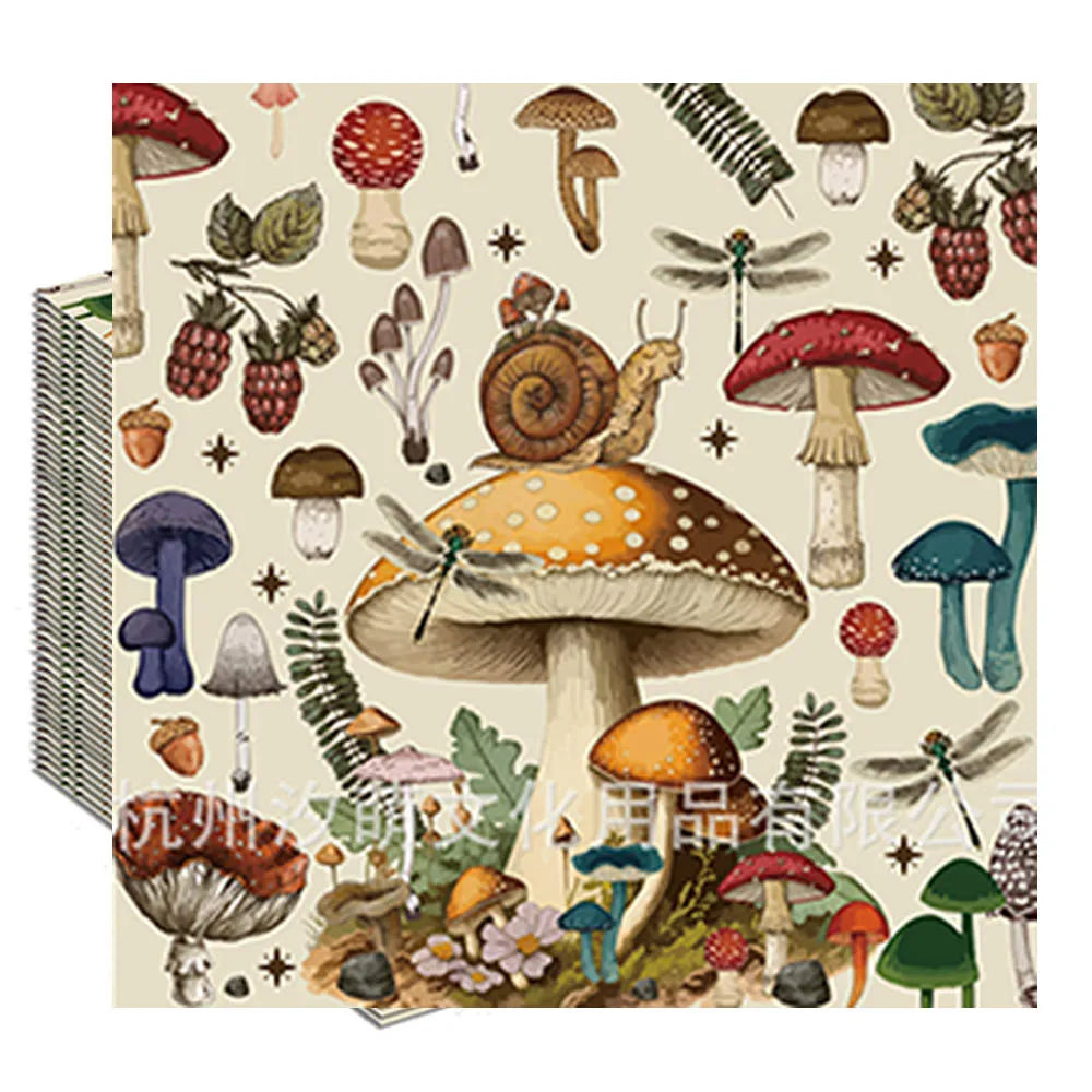 Servilletas de papel con imágenes de setas, de hadas del bosque encantado, 20/40/60/80/100 Uds. para decoupage y decoración