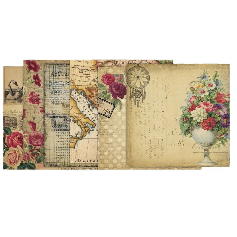 12 hojas de papel para álbum de recortes de 15x15cm