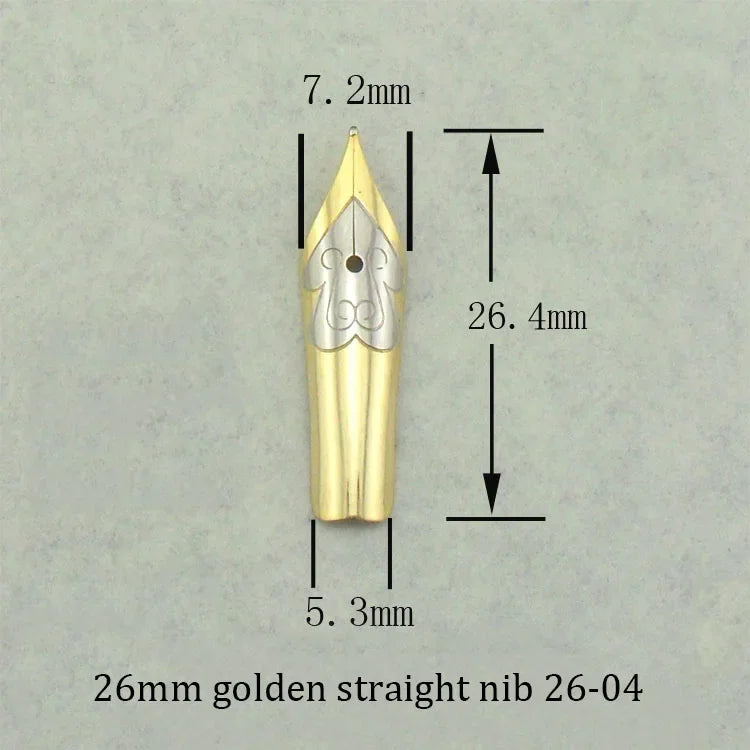 Puntas universales de 26mm y 31,5mm, piezas de puntas para pluma estilográfica compatibles con Hero Picasso Jinhao, puntas de repuesto