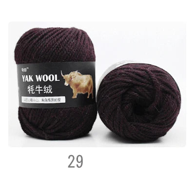 Lana gruesa de Cachemira de Yak para tejer, lana mezclada Merino. 4 bolas