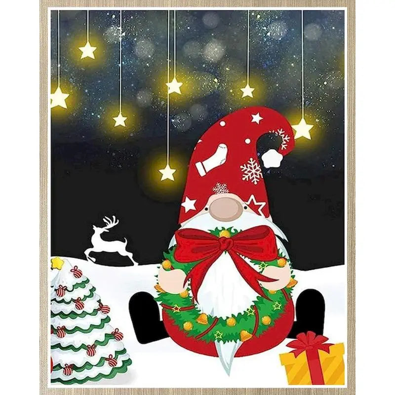 Imágenes por número, Kits de Papá Noel,  pintura por números sobre lienzo, arte pintado a mano