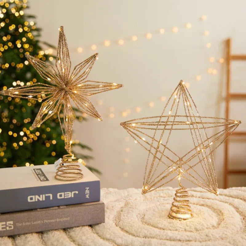 Adorno de estrella para árbol de Navidad