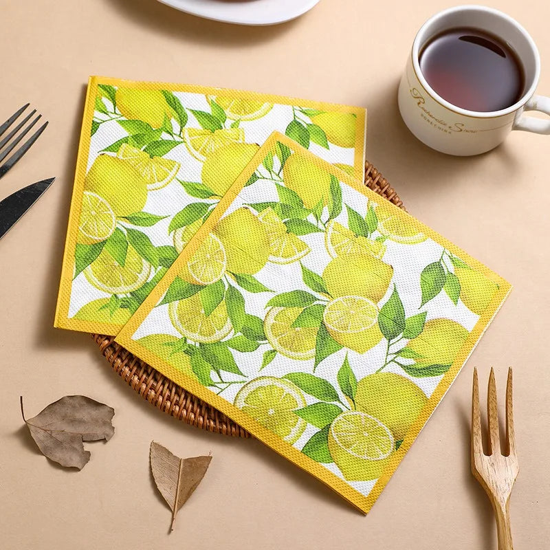 20 unids/pack 33x33cm Vintage flor impresa, servilletas de papel desechable, artesanía decoupage
