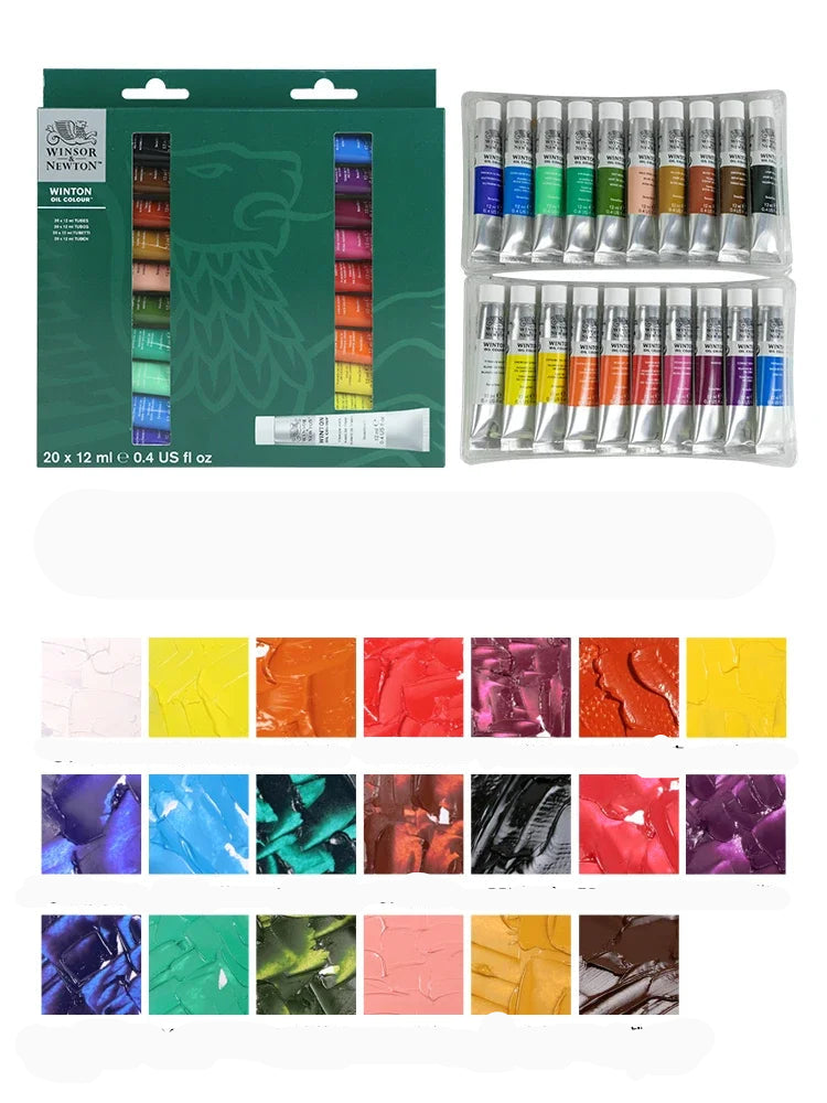 Winsor & Newton Juego de pintura al óleo - Grado de artista profesional 20 colores, tubos de 12 ml