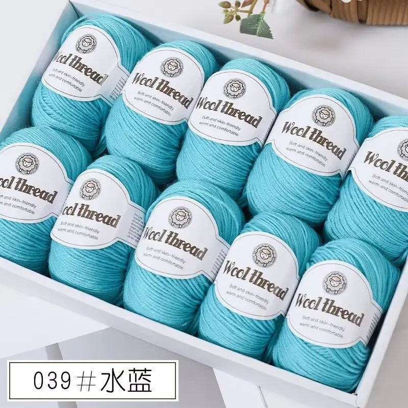 500 g/set (10 unidades de 50g) de  lana merino lisa
