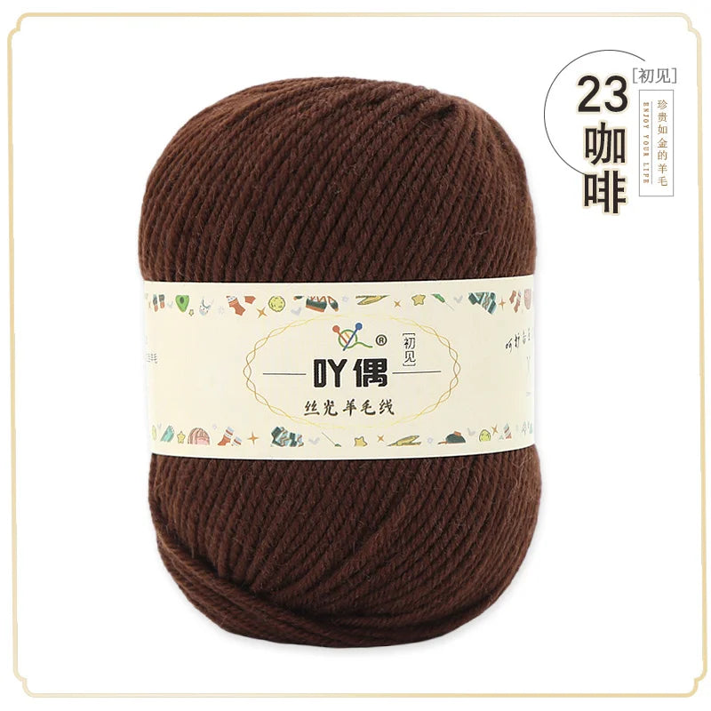 1 rollo de lana de lana 100% suave y cálido de 50g  120m