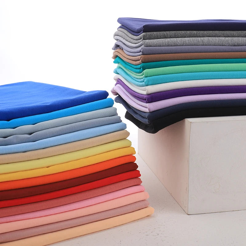 170x50cm 95% algodón 5% LICRA tejido de Jersey hacer ropa deportiva de primavera y verano, tela de alta elasticidad 330 g/m