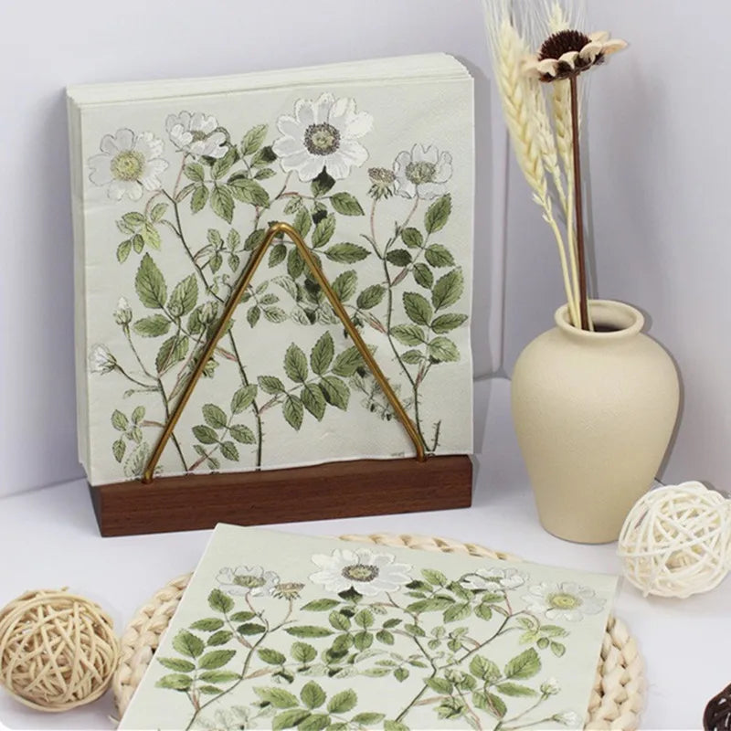 20 unids/bolsa servilleta desechable para decoupage de flores