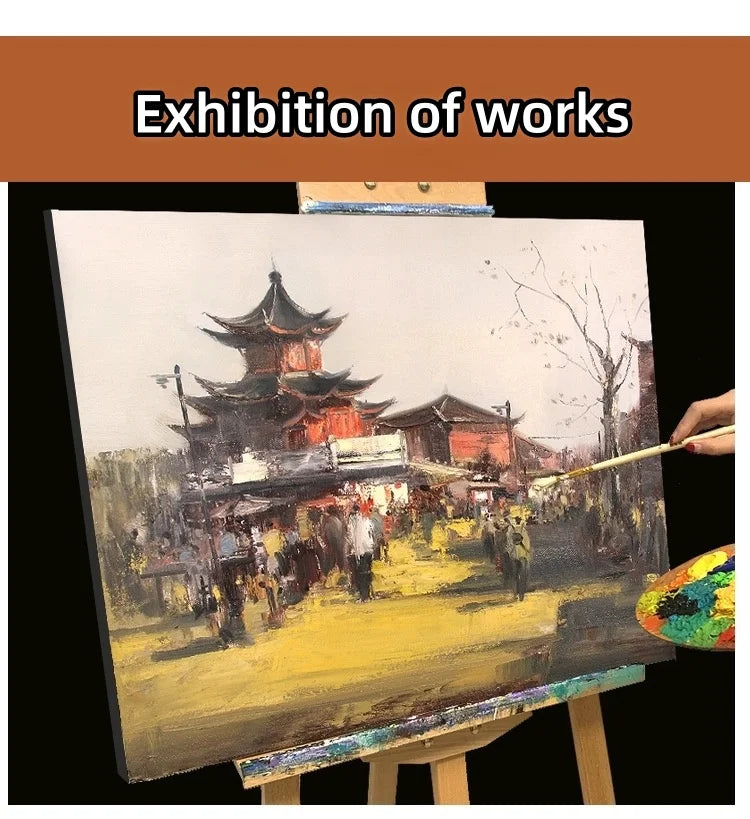 Lienzo de pintura al óleo negro de 5 metros profesional para pintura al óleo, pigmentos acrílicos y suministros de arte