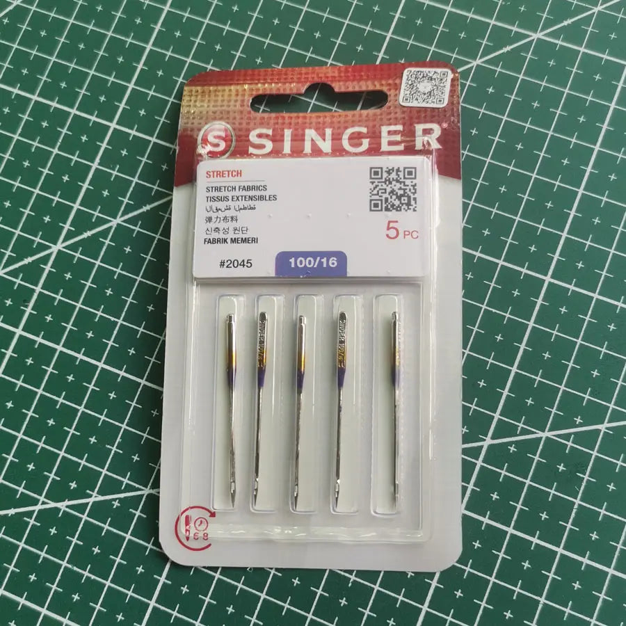 Agujas de coser #2045, accesorios de costura para el hogar, máquina de coser SINGER JANOME Brother, 5 unids/lote por paquete