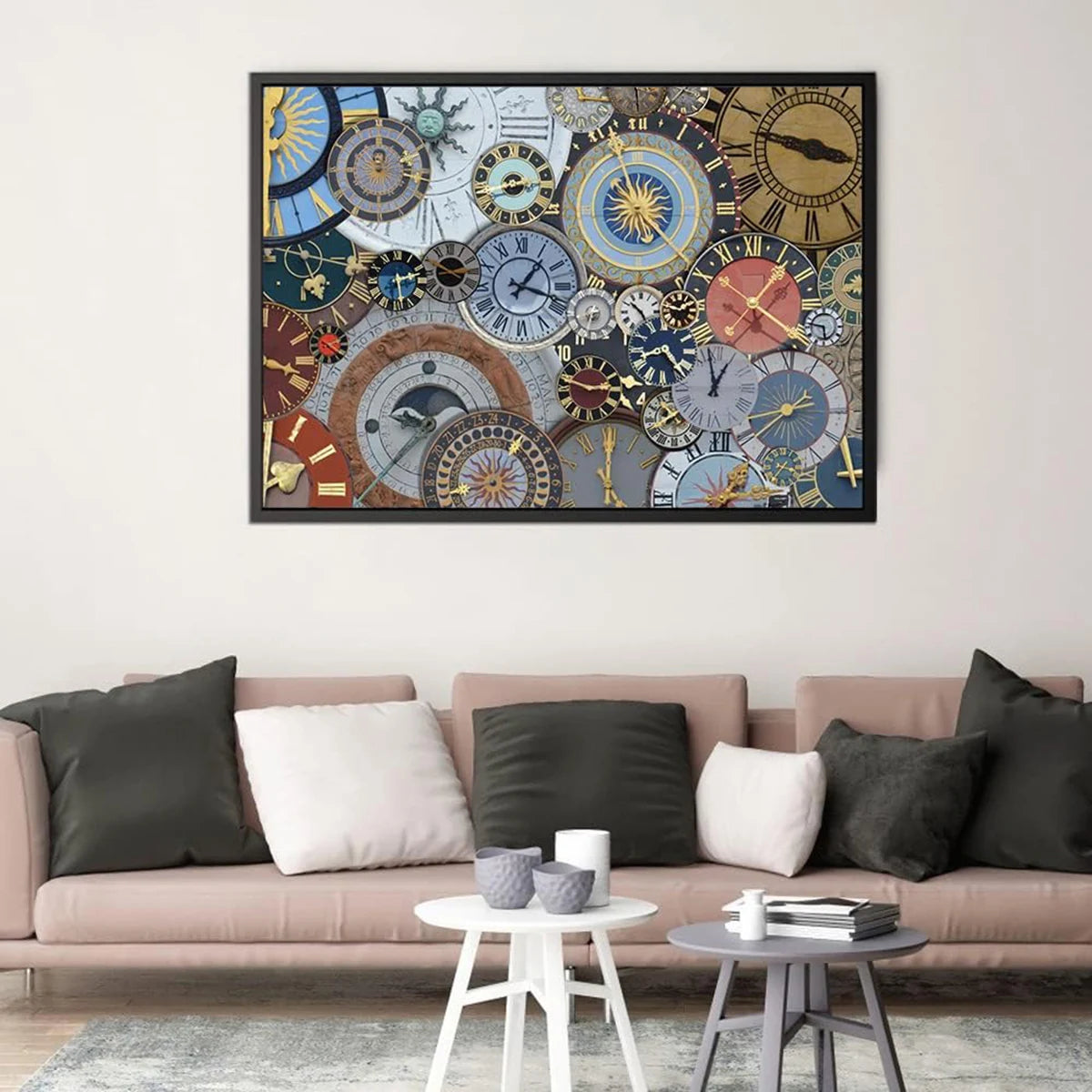 Rompecabezas para adultos, 1000 piezas, relojes entrelazados, letras perfectas en la espalda