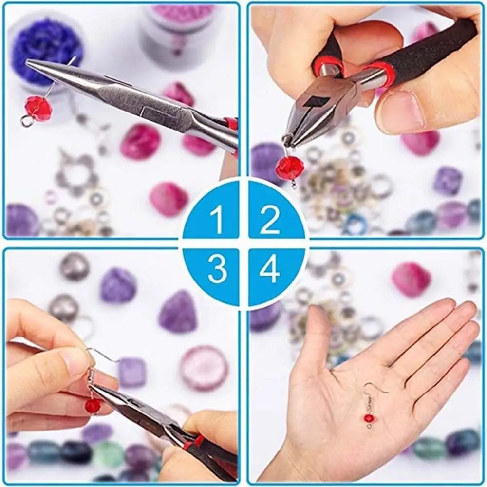 19 Uds. 1 Juego en estuche negro de  Kit de fabricación de joyas