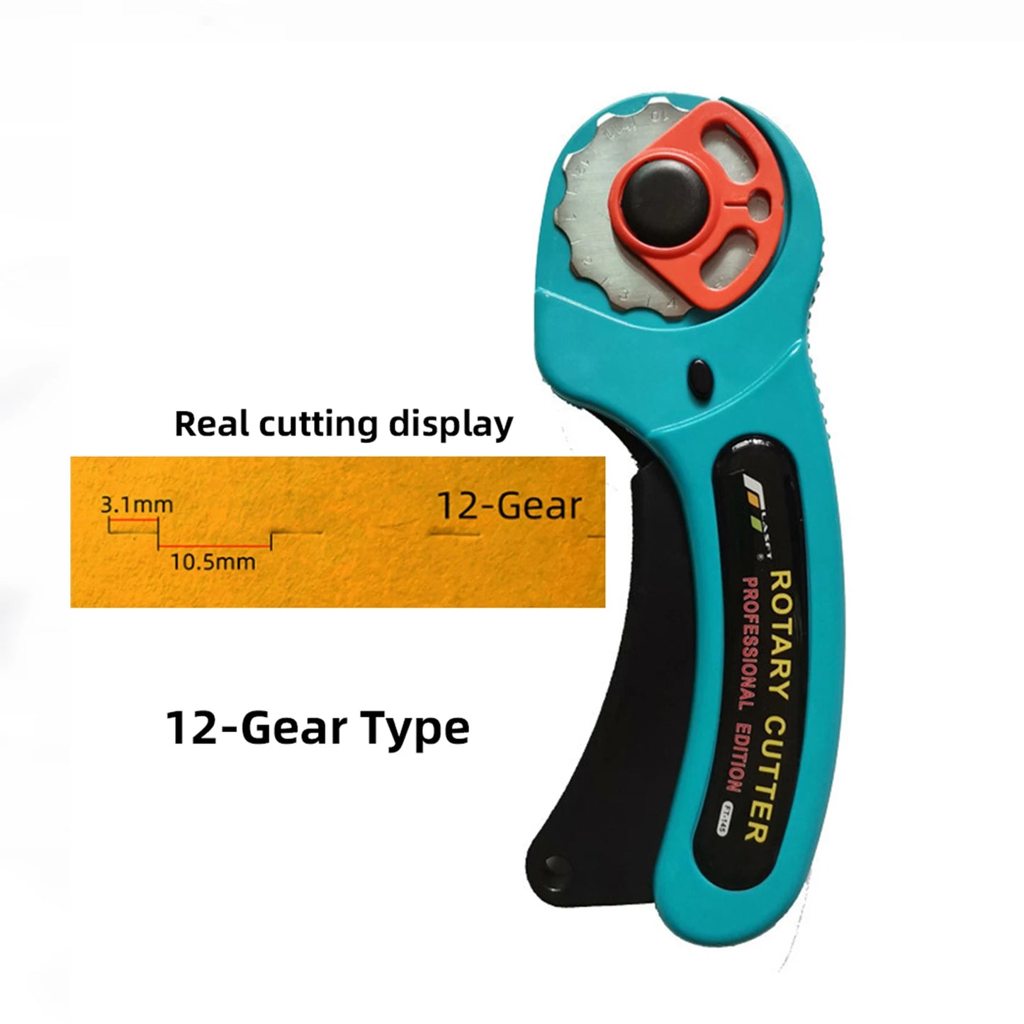 Cortador rotativo FT145, rodillo de R45mm, herramientas de corte fácil para tela, cuero, papel, etc.