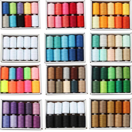 Kit de carretes de hilo de coser de poliéster, para coser a mano y a máquina, 1/10/12 colores