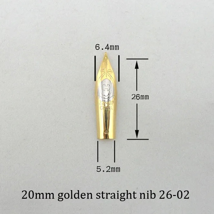 Puntas universales de 26mm y 31,5mm, piezas de puntas para pluma estilográfica compatibles con Hero Picasso Jinhao, puntas de repuesto