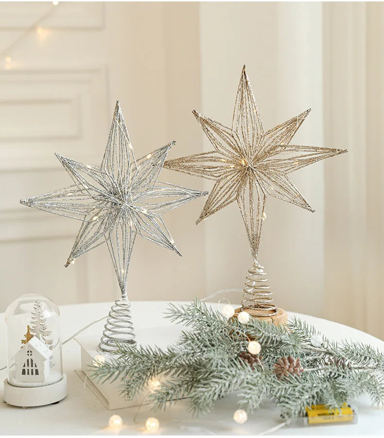 Estrella para árbol de Navidad, 10-20 cm
