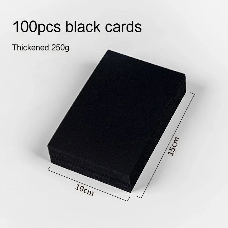 Papel de cartón negro grueso de 180/230/300gsm, papel A4/A5, 20-100 Uds., papel para bocetos de dibujo a mano