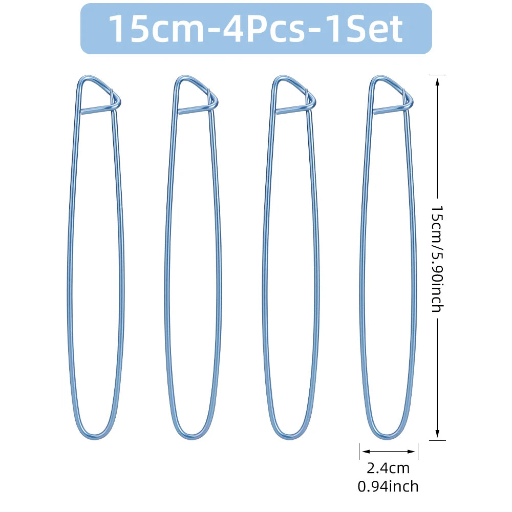 Ganchos de puntos para tejer, 4 tamaños de aluminio, 4 Uds.