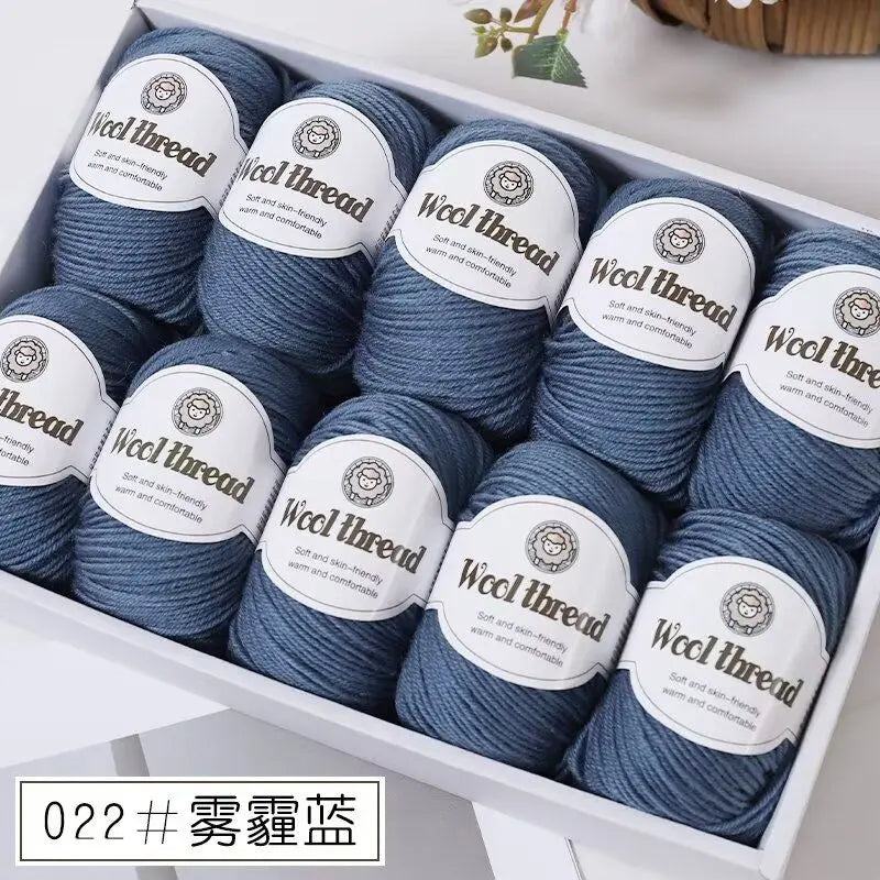 500 g/set (10 unidades de 50g) de  lana merino lisa
