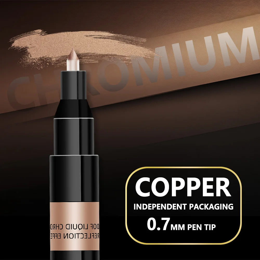 Rotulador de espejo cromado de 0,7mm, 1mm, 2mm, bolígrafo de pintura reflectante , marcador permanente de cobre dorado y plateado, 1 ud.