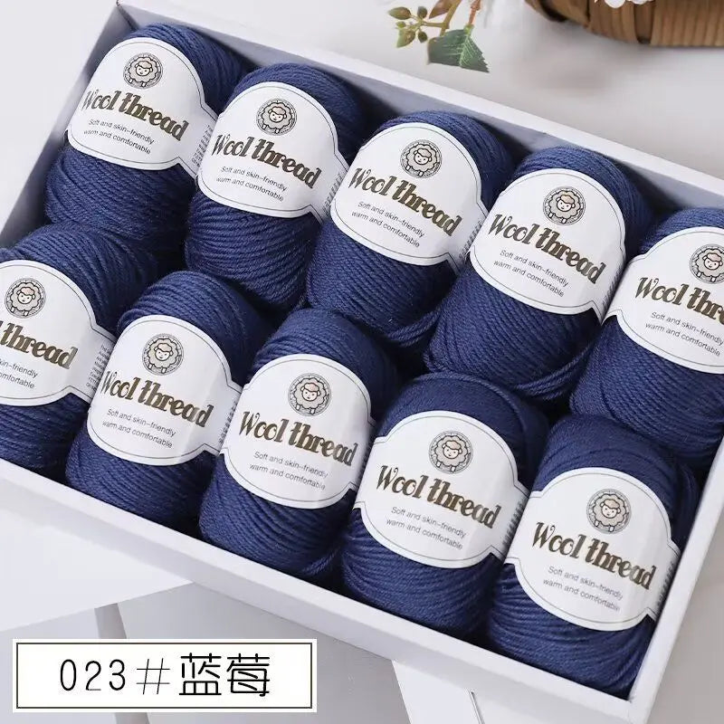 500 g/set (10 unidades de 50g) de  lana merino lisa