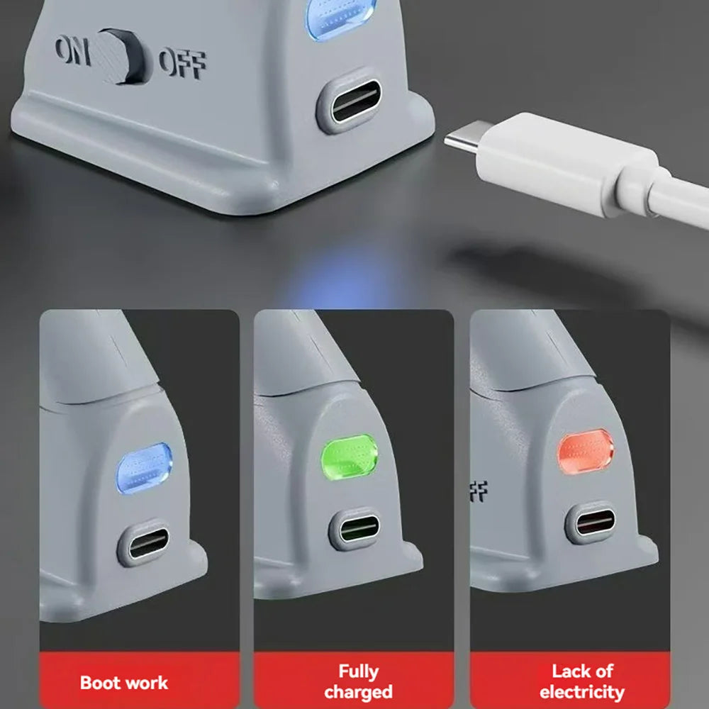 Pistola de pegamento termofusible inalámbrica, 3,7 V, 1800mAh, carga USB, utiliza barras de pegamento de 7mm, antifugas y antiescaldaduras