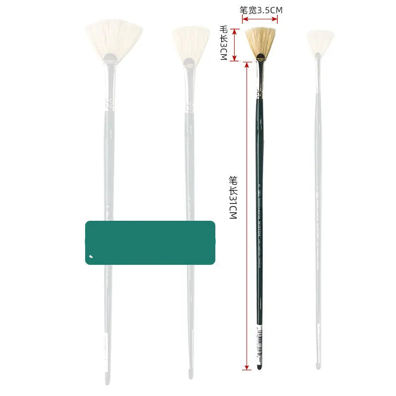 Juego de Pinceles para Óleo Winsor & Newton - Pinceles Planos y en Forma de Abanico, de Cerda de Cerdo
