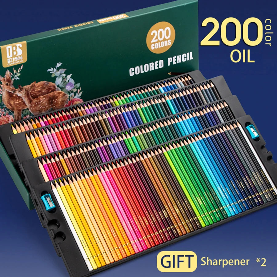 48/72/120/150/200 colores lápices de colores profesionales. juego de dibujo de acuarela de plomo