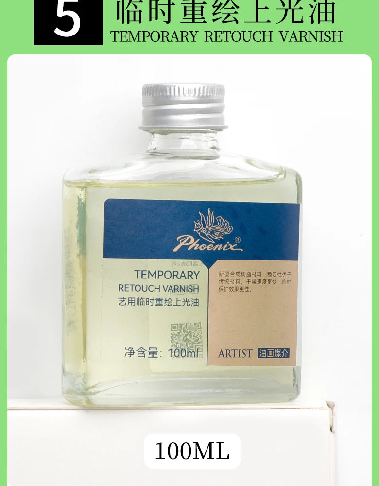 Medium de 100ml para pinturas al óleo, secado rápido, aceite de tóner, retoque de esmalte, barniz brillante